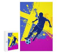 1000 PCS Rompecabezas para Adolescentes Sweden Soccer Player Silhouette Rompecabezas para Adultos Juegos Familiares Mejora La Memoria Regalos para Amigos Y Familiares 1000 PCS