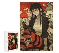 1000 PCS Rompecabezas para Adolescentes Tattooed Anime Girl with Skulls Rompecabezas para Adolescentes Juegos Divertidos Análisis Y Lógica Cumpleaños 1000 PCS