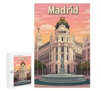 1000 PCS Rompecabezas para Adolescentes The Beauty of Madrid Rompecabezas para Adultos Juegos De Relajación Decoración De Pared Ayuda A Ejercitar El Cerebro 1000 PCS