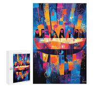 1000 PCS Rompecabezas para Adolescentes The Last Supper Reinterpreted - Abstract Geometric Expressionism Rompecabezas Juegos Relajantes Desafío Difícil Desafiante De Completar 1000 PCS