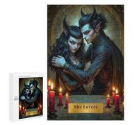 1000 PCS Rompecabezas para Adolescentes The Lovers - Fantasy Couple Tarot Rompecabezas Juegos Relajantes Desafío Difícil Desafiante De Completar 1000 PCS