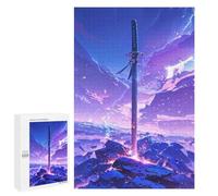 1000 PCS Rompecabezas para Adolescentes The Purple Shock Blade Rompecabezas para Adultos Juguetes Antiestrés Desafío Difícil Cumpleaños