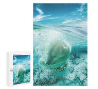 1000 PCS Rompecabezas para Adolescentes The Swimming Polar Bear Rompecabezas para Adultos Juegos Familiares Mejora La Memoria Regalos para Amigos Y Familiares 1000 PCS