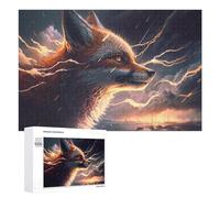 1000 PCS Rompecabezas para Adolescentes Thundering Wolf Epic Fantasy Art Rompecabezas para Adultos Juego Práctico Montaje De Patrones Cumpleaños Y Navidad 1000 PCS