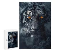 1000 PCS Rompecabezas para Adolescentes Tiger in Black Smoke Rompecabezas para Adultos Juegos Familiares Desafío Difícil Ayuda A Ejercitar El Cerebro 1000 PCS