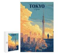1000 PCS Rompecabezas para Adolescentes Tokyo Japan Cityscape Rompecabezas para Adultos Juegos De Relajación Decoración De Pared Ayuda A Ejercitar El Cerebro 1000 PCS