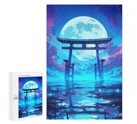 1000 PCS Rompecabezas para Adolescentes Torri Gate Moon Night Rompecabezas para Adultos Juegos Familiares Mejora La Memoria Regalos para Amigos Y Familiares 1000 PCS