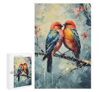1000 PCS Rompecabezas para Adolescentes Two Birds on A Branch Painting Juegos Familiares De Rompecabezas para Adultos Que Mejoran La Memoria Ayudan A Ejercitar El Cerebro 1000 PCS