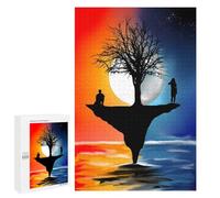 1000 PCS Rompecabezas para Adolescentes Two Figures on A Tree Silhouette Rompecabezas para Adultos Juguetes Antiestrés Regalo De Cumpleaños Regalo De Cumpleaños, Regalos, 1000 PCS
