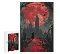 1000 PCS Rompecabezas para Adolescentes Vampire Gothic City Spooky Rompecabezas para Adultos Juegos Familiares Desafío Difícil Ayuda A Ejercitar El Cerebro 1000 PCS