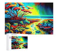 1000 PCS Rompecabezas para Adolescentes Vibrant Coastal Sunset Landscape Rompecabezas para Adultos Juego De Ingenio Regalos para Mujeres Cumpleaños Y Navidad 1000 PCS