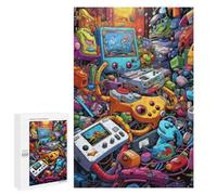 1000 PCS Rompecabezas para Adolescentes Vibrant Retro Gaming Devices Rompecabezas para Adolescentes Juguetes Antiestrés Vacaciones En Casa Matar El Tiempo Desafío Educativo 1000 PCS