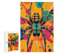 1000 PCS Rompecabezas para Adolescentes Vibrant Spider Illustration Arachnids in A Bold Pop Art Style Colorful Spider Art Juegos Familiares De Rompecabezas para Adultos Que Mejoran La Memoria Ayudan