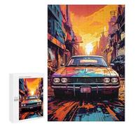 1000 PCS Rompecabezas para Adolescentes Vintage Car in Urban Landscape Rompecabezas para Adultos Juegos Familiares Mejora La Memoria Regalos para Amigos Y Familiares 1000 PCS