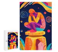 1000 PCS Rompecabezas para Adolescentes Vivid Fauvist Vision of The Thinker Rompecabezas para Adultos Juegos Relajantes Que Mejoran La Memoria Actividades Divertidas En Casa 1000 PCS