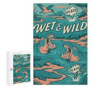 1000 PCS Rompecabezas para Adolescentes Wet & Wild River Creatures Comic Rompecabezas Juegos Relajantes Desafío Difícil Desafiante De Completar 1000 PCS