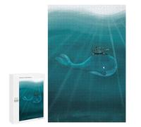 1000 PCS Rompecabezas para Adolescentes Whale and Turtle Underwater Rompecabezas para Adultos Juegos De Relajación Decoración De Pared Ayuda A Ejercitar El Cerebro 1000 PCS