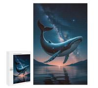 1000 PCS Rompecabezas para Adolescentes Whale in The Night Sky Rompecabezas para Adultos Juego Práctico Difícil Interacción Entre Padres E Hijos 1000 PCS
