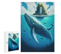 1000 PCS Rompecabezas para adolescentes Whale Island Fantasy Puzzles para adolescentes: juegos de relajación, regalos divertidos y humorísticos para reducir el estrés 1000 PCS
