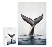 1000 PCS Rompecabezas para Adolescentes Whale Tail Breach Rompecabezas para Adultos Juegos Relajantes Que Mejoran La Memoria Actividades Divertidas En Casa 1000 PCS