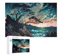 1000 PCS Rompecabezas para Adolescentes Whispering Waves of The Night Rompecabezas para Adultos Juego Práctico Desafío Difícil Cumpleaños Y Navidad 1000 PCS