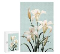 1000 PCS Rompecabezas para Adolescentes White Lily Easter Flower Rompecabezas para Adultos Juegos Familiares Mejora La Memoria Regalos para Amigos Y Familiares 1000 PCS