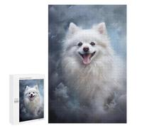 1000 PCS Rompecabezas para Adolescentes White Pomeranian Dog Rompecabezas para Adultos Juegos Familiares Mejora La Memoria Regalos para Amigos Y Familiares 1000 PCS