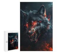 1000 PCS Rompecabezas para Adolescentes Wild Evil Black Wolf Rompecabezas para Adultos Juegos De Relajación Decoración De Pared Ayuda A Ejercitar El Cerebro 1000 PCS
