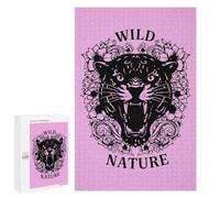 1000 PCS Rompecabezas para Adolescentes Wild Nature Black Panther Illustration Rompecabezas para Adultos Juegos Familiares Corte De Precisión Difícil Y Desafiante 1000 PCS