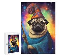 1000 PCS Rompecabezas para Adolescentes Wizard Pug Funny Pixel Art Juegos Familiares De Rompecabezas para Adultos Que Mejoran La Memoria Ayudan A Ejercitar El Cerebro 1000 PCS