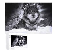 1000 PCS Rompecabezas para Adolescentes Wolf in Winter Wonderland Rompecabezas para Adultos Juego Práctico Desafío Difícil Cumpleaños Y Navidad 1000 PCS