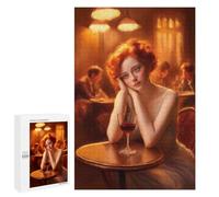 1000 PCS Rompecabezas para Adolescentes Woman Seated at A Table Rompecabezas para Adultos Juegos Relajantes Mejora La Memoria Interacción Entre Padres E Hijos 1000 PCS