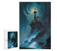 1000 PCS Rompecabezas para Adultos A Lighthouse in A Storm V1 Rompecabezas para Adultos Juego De Ingenio Pero Divertido Y Humorístico Actividades Divertidas En Casa, 1000 PCS