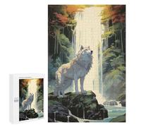 1000 PCS Rompecabezas para Adultos A Wolf at The Waterfall Rompecabezas para Adultos Juegos Divertidos Alivia El Estrés Desafiante De Completar 1000 PCS