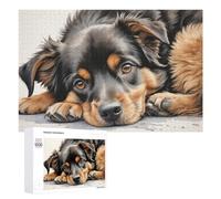 1000 PCS Rompecabezas para Adultos Adorable Australian Shepherd Pup Rompecabezas para Adultos Juguetes Antiestrés Decoración del Hogar Cumpleaños Y Navidad 1000 PCS