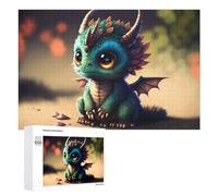 1000 PCS Rompecabezas para Adultos Adorable Baby Dragon Illustration Rompecabezas para Adultos Juegos De Relajación Regalo De Cumpleaños Cumpleaños Y Navidad 1000 PCS