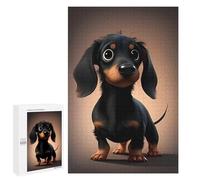 1000 PCS Rompecabezas para Adultos Adorable Dachshund Pup Rompecabezas para Adultos Juguete Decoración De Pared Pero Divertido Y Humorístico Desafiante De Completar 1000 PCS