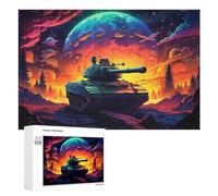 1000 PCS Rompecabezas para Adultos Alien Battlefield Tank Adventure Rompecabezas para Adultos Juguete Decoración De Pared Decoración 1000 PCS