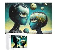 1000 PCS Rompecabezas para Adultos Alien Encounter A Cosmic Romance Rompecabezas Juguetes Antiestrés Regalos para Mujeres Difíciles Y Desafiantes 1000 PCS