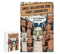 1000 PCS Rompecabezas para Adultos Alpaca Relaxation Zone Rompecabezas para Adultos Juegos Divertidos Vacaciones En Casa Matar El Tiempo Regalos De Cumpleaños Y Únicos 1000 PCS