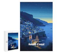 1000 PCS Rompecabezas para Adultos Amalfi Coast Night View Rompecabezas para Adultos Juegos Divertidos Alivia El Estrés Desafiante De Completar 1000 PCS