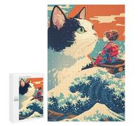 1000 PCS Rompecabezas para Adultos Anime Girl and The Sea Cat Rompecabezas para Adolescentes Regalo De Cumpleaños Ayuda A Ejercitar El Cerebro Juego Desafiante Regalos 1000 PCS