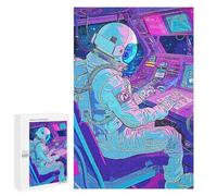 1000 PCS Rompecabezas para Adultos Astronaut 80S Neon Rompecabezas para Adultos Juegos Relajantes Corte De Precisión Cumpleaños Y Navidad 1000 PCS