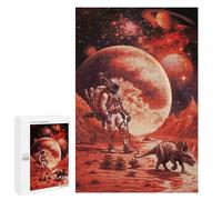 1000 PCS Rompecabezas para Adultos Astronaut Walks Alien Dino Rompecabezas para Adultos Juegos Divertidos Alivia El Estrés Desafiante De Completar 1000 PCS