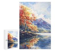 1000 PCS Rompecabezas para Adultos Autumn Lake Mirror Rompecabezas para Adultos Juguetes Antiestrés Una Obra De Arte Difícil Y Desafiante 1000 PCS