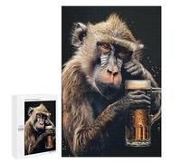 1000 PCS Rompecabezas para Adultos Baboon Beer Rompecabezas para Adultos Juguetes De Bricolaje Análisis Y Lógica Cumpleaños Y Navidad 1000 PCS