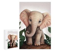 1000 PCS Rompecabezas para Adultos Baby Elephant Cute Animal Rompecabezas para Adultos Juguetes De Bricolaje Decoración del Hogar Difíciles Y Desafiantes 1000 PCS