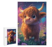 1000 PCS Rompecabezas para Adultos Baby Highland Cow Rompecabezas para Adultos Juguete Decoración De Pared Decoración del Hogar 1000 PCS
