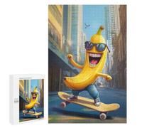 1000 PCS Rompecabezas para Adultos Banana Skateboarding Rompecabezas para Adultos Juguete Decoración De Pared Decoración del Hogar 1000 PCS