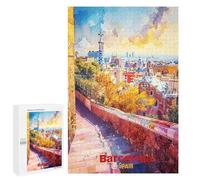 1000 PCS Rompecabezas para Adultos Barcelona Art Rompecabezas para Adultos Juguete Decoración De Pared Mejora Los Recuerdos Regalos para Amigos Y Familiares 1000 PCS